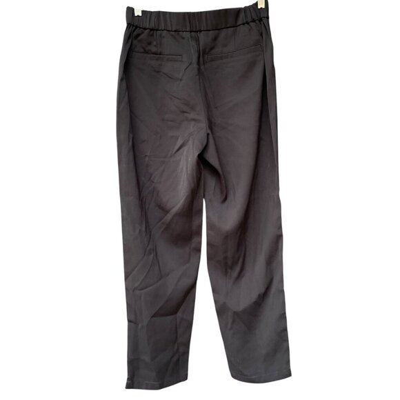 Dictionary Silky Black Pull-On Trousers Women S4-6 Tapered Leg Elastic Waist NWT - Picture 3 of 15